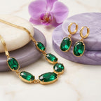 Green Crystal Jewellery Set for Women