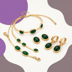 Green Crystal Jewellery Set for Women